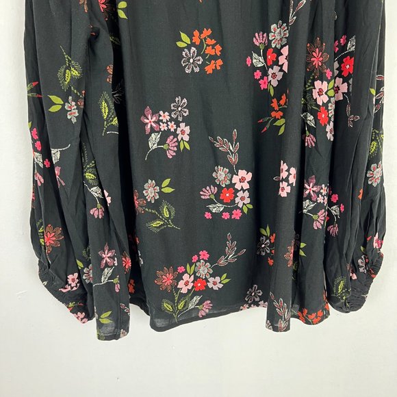 Velvet Graham & Spencer Vivian Floral Print Cold-shoulder Top Size Small S A1689 - Picture 11 of 11